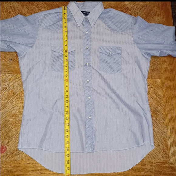 Wrangler Shirt Made in USA 80's 70's Pearl Snap Button Down Men's size XL. - Picture 6 of 6